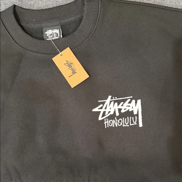 Stussy Black Crewneck Men's Sweater